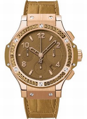 Hublot Big Bang Tutti Frutti Tan Dial Chronograph 18kt Rose Gold Unisex Watch 341PA5390LR1918