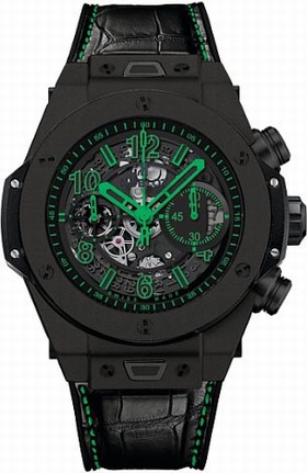 Hublot Big Bang Unico Green Black Ceramic Dial Black Men's Sports Watch 411.CI.1190.LR.ABG14