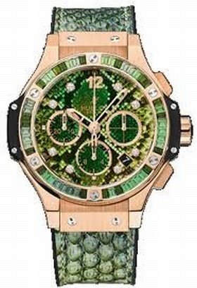Hublot Boa Big Bang Green Dial Python Strap Automatic Men's Watch 341.PX.7818.PR.1978