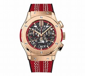 Hublot Classic Fusion Aerofusion Cricket World Cup 2015 Skeleton Dial 18k King Gold Chronograph Men's Watch 525.OX.0139.VR.WCC15