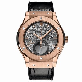 Hublot Classic Fusion Aerofusion Moonphase Sapphire Dial 18k King Gold Men's Watch 517.NX.0170.LR