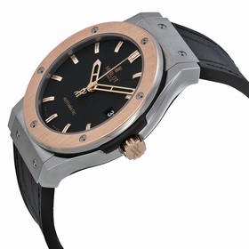 Hublot Classic Fusion Automatic Black Dial Black Leather Men's Watch 511NO1180LR