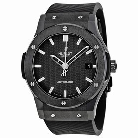 Hublot Classic Fusion Black Carbon Fiber Dial Automatic Black Rubber Men's Watch 511.CM.1770.RX