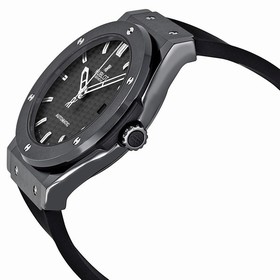 Hublot Classic Fusion Black Carbon Fiber Dial Automatic Black Rubber Men's Watch 511.CM.1770.RX