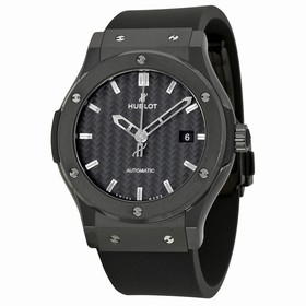 Hublot Classic Fusion Black Carbon Fiber Dial Automatic Black Rubber Men's Watch 542.CM.1770.RX