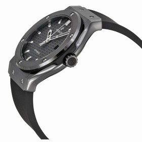 Hublot Classic Fusion Black Carbon Fiber Dial Automatic Black Rubber Men's Watch 542.CM.1770.RX