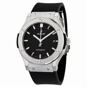 Hublot Classic Fusion Black Dial Black Rubber Men's 45mm Watch 511.NX.1171.RX
