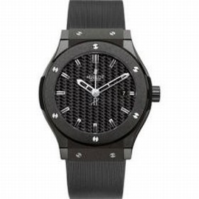 Hublot Classic Fusion Black Dial Rubber Men's Watch 542.CM.1770.CM