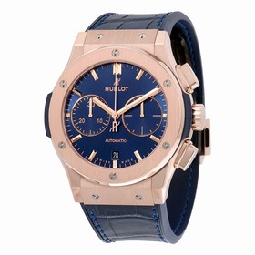 Hublot Classic Fusion Blue Sunray Dial 18K King Gold Automatic Men's Watch 521.OX.7180.LR