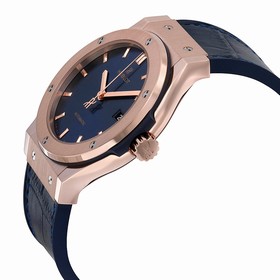Hublot Classic Fusion Blue Sunray Dial 18k Rose Gold Automatic Men's Watch 542.OX.7180.LR