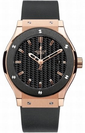 Hublot Classic Fusion Carbon Dial Black Rubber Men's Watch 511.PM.1780.RX