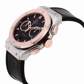 Hublot Classic Fusion Chronongraph Automatic Black Dial Black Leather Men's Watch 541.NO.1180.LR
