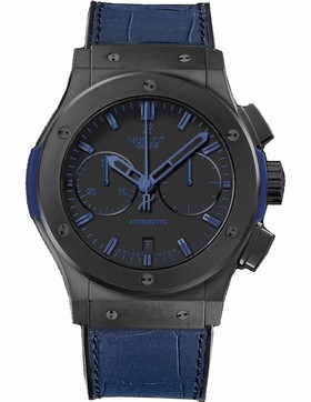 Hublot Classic Fusion Mat Black Dial Rubber And Gummy Alligator Men's Watch521.CI.1190.GR.ABB12