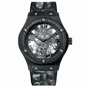 Hublot Classic Fusion Tourbillon Skeleton Black Skull Carat Dial Skeleton Men's Sports Watch 505.UC.0140.LR.1900.SKULL