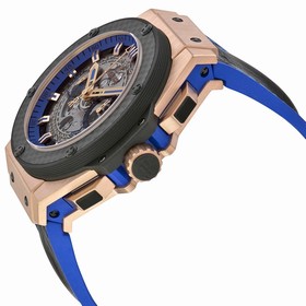 Hublot King Power Unico Gold Skeleton Sapphire Dial Automatic Men's Watch 701OQ0119HR
