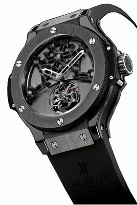Hublot Tourbillion Solo Bang Skeletonized Black Carbon Men's Watch 305.CM.002.RX