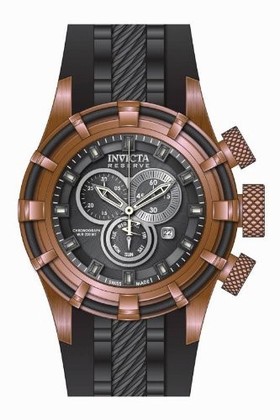 Invicta Bolt Chronograph Black Dial Black Silicone Men's Watch 15777