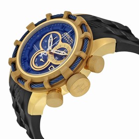 Invicta Bolt Chronograph Blue Dial Black Silicone Men's Watch 15785