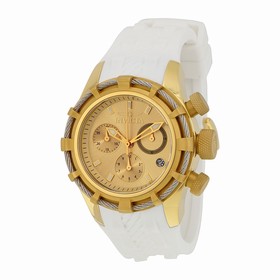 Invicta Bolt Chronograph Champagne Dial White Silicone Men's Watch 16107