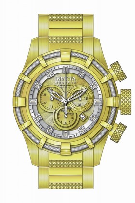Invicta Bolt Chronograph Gold Dial Gold-plated Men's Watch 19523