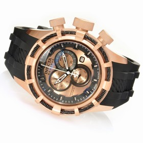 Invicta Bolt Chronograph Rose Dial Black Silicone Men's Watch 15778