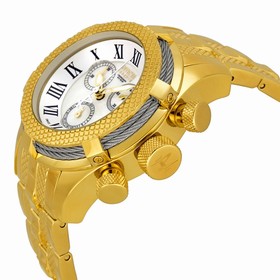 Invicta Bolt Chronograph Silver Dial Gold-plated Ladies Watch 17429