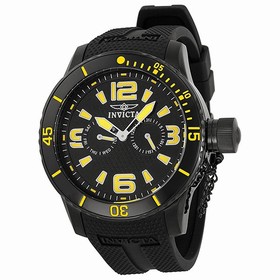 Invicta Corduba Multi-Function Black Dial Black Polyurethane Band Men's Watch 1796