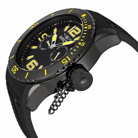 Invicta Corduba Multi-Function Black Dial Black Polyurethane Band Men's Watch 1796