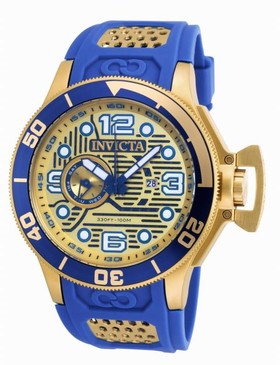 Invicta Corduba Blue Cut-out Dial Blue Polyurethane Men's Watch 18834