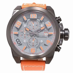 Invicta Corduba Chronograph Grey Dial Orange Leather Men's Watch 18994