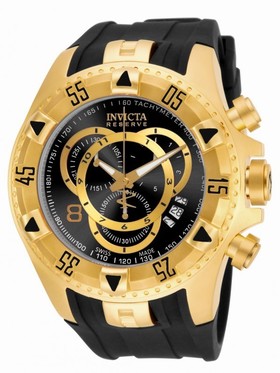 Invicta Excursion Chronograph Black Dial Black Polyurethane Men's Watch 80639