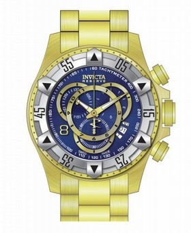 Invicta Excursion Chronograph Blue Dial Gold-plated Men's Watch 80622