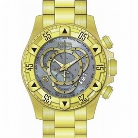 Invicta Excursion Chronograph Platinum Dial Gold-plated Men's Watch 80626