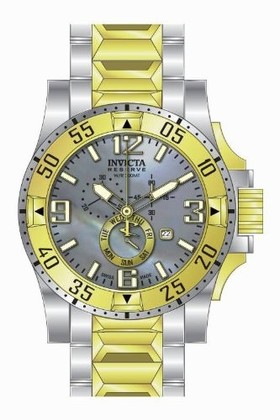 Invicta Excursion Chronograph Silver Dial Two-tone Men's Watch 15333
