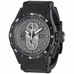 Invicta Flight Collection Black Dial Black Rubber GMT Chronograph Men's Watch 1748