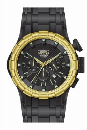 Invicta I-Force Chronograph Black Dial Black Polyurethane Men's Watch 16976