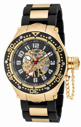 Invicta Mechanical Corduba Black Skeleton Black Polyurethane Men's Watch 17248