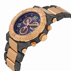 Invicta Men's Reserve Collection Chronograph 18k Rose Gold-Plated and Black Stainless Steel Watch 6765