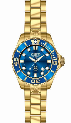 Invicta Pro Diver Automatic Blue Dial Gold-plated Men's Watch 19806