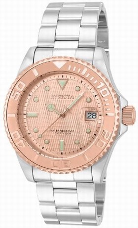 Invicta Pro Diver Automatic Rose Dial Stainless Steel Men's Watch 14757