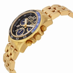 Invicta Pro Diver Chronograph Black Dial 18kt Gold-plated Men's Watch 19191