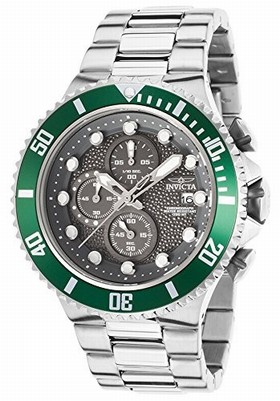 Invicta Pro Diver Chronograph Gunmetal Dial Stainless Steel Men's Watch 18908