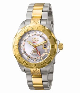Invicta Pro Diver GMT Silver Dial Two-tone Men's Watch 5127
