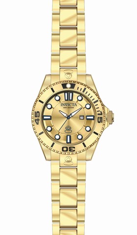 Invicta Pro Diver Gold Dial Gold-plated Ladies Watch 19820