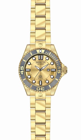 Invicta Pro Diver Gold Dial Gold-plated Ladies Watch 19822