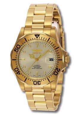Invicta Pro Diver Gold-tone Steel Skeleton Caseback Automatic Men's Watch 9618