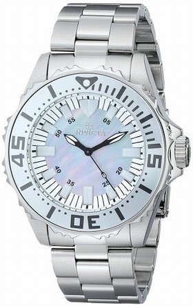 Invicta Pro Diver Mother of Pearl Dial Stainless Steel Men's Watch 17693