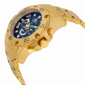 Invicta Pro Diver Multi-Function Blue Dial Yellow Gold-plated Men's Watch 19228