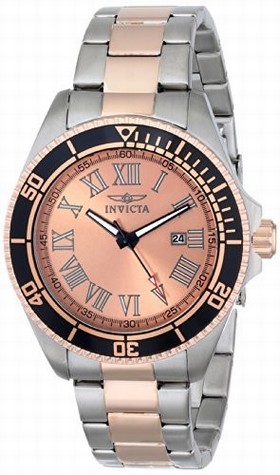 Invicta Pro Diver Rose Dial Two-tone Men's Watch 15001