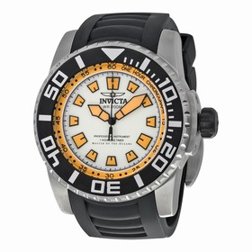 Invicta Pro Diver White Dial Black Polyurethane Men's Watch 14661